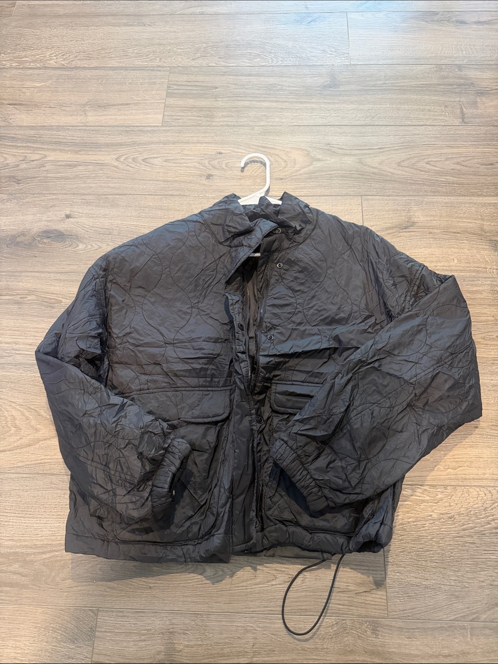 Old Navy Black Packable Oversized Water-Resistant Quilted Jacket